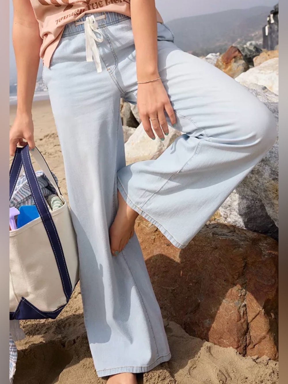 m jeans by maurices™ light soft high rise wide leg jean